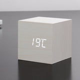 Cube White Click Clock / White LED