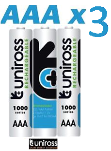 x 3 pack of AAA Batteries