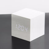 Cube White Click Clock / White LED