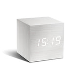 Cube White Click Clock / White LED