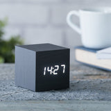 Cube Black Click Clock / White LED