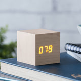 Cube Maple Click Clock